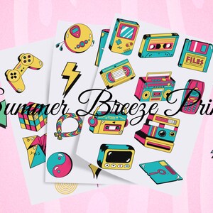 jaren 90 nostalgische afdrukbare planner | Retro | Begroting | Dagelijks | Wekelijks | Maandelijks | Organisator | Direct downloaden | mama leven | Thuis Beheer afbeelding 6