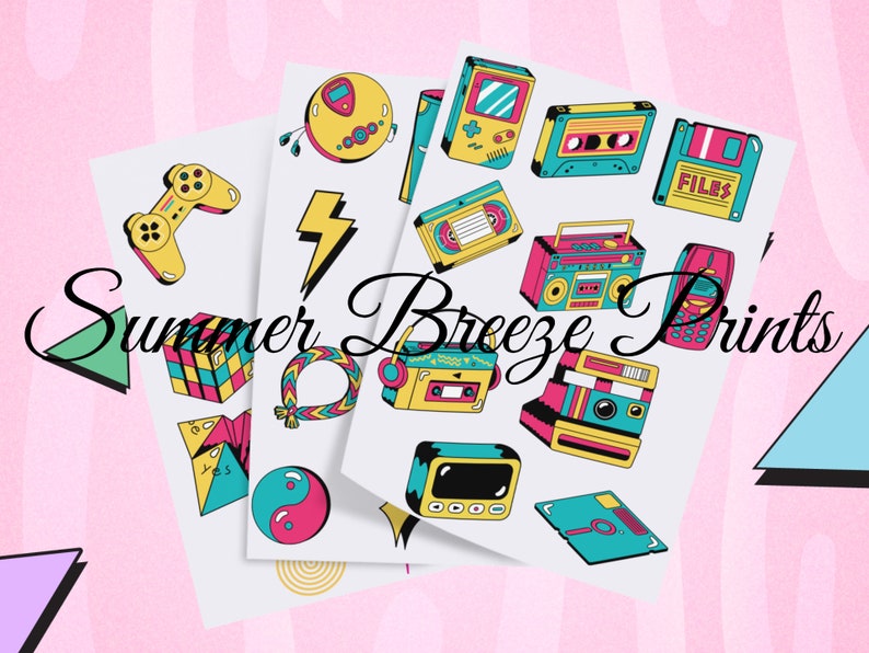90s Nostalgic Printable Planner Retro Budget Daily Weekly Monthly