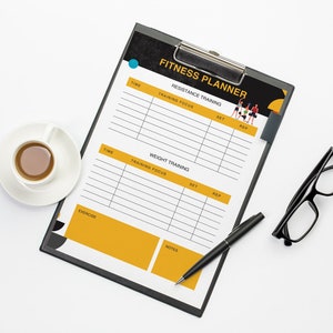 Printable Fitness Log, Fitness Planner, Fitness Planner for Moms, Digital Planner, Fitness, Planner, 8.5x11 inches planner, Instant download