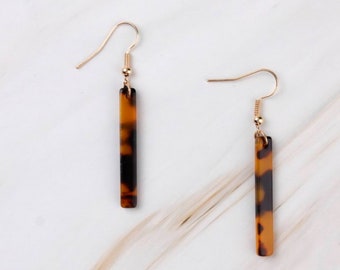 Resin Earrings, Stick Earrings, Long Bar Earrings, Dangle Drop Earrings, Handmade Earrings, Boho Earrings, Statement Earrings, Minimalist