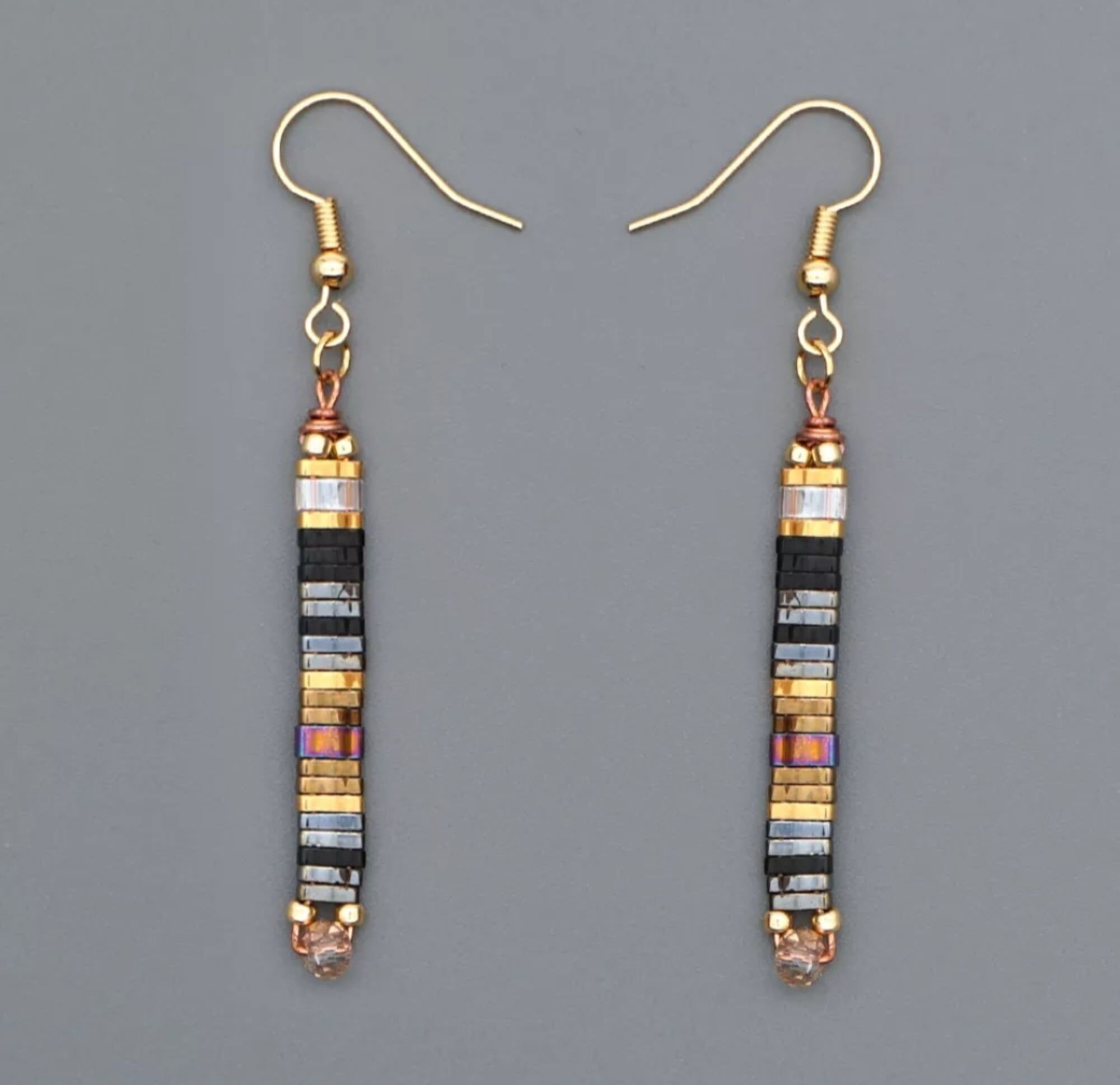 Beaded Earrings Glass Beaded Dangle Earrings Boho Earrings Etsy