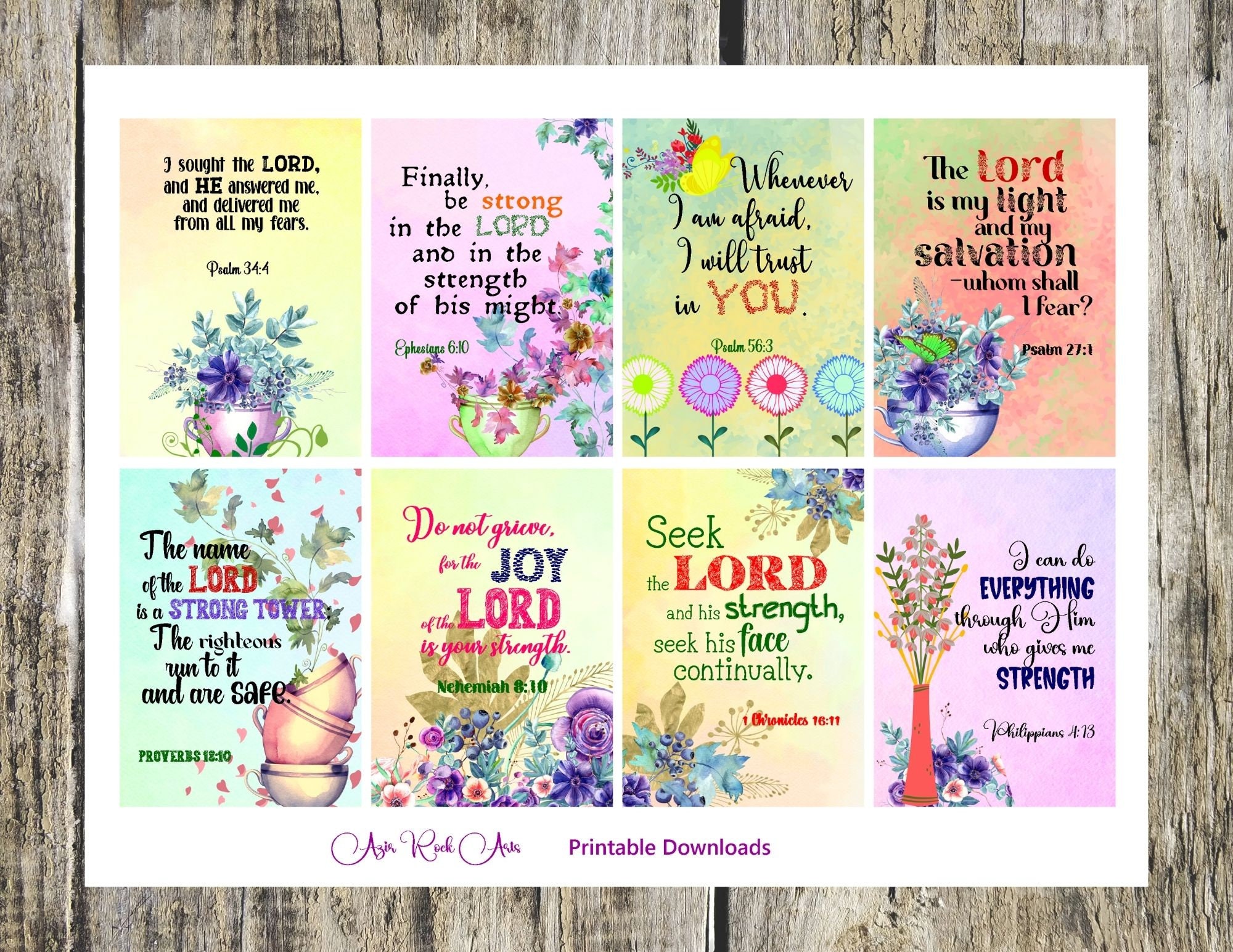 20 Printable Bible Verses and Scripture Tags 2.5 X 3.5 in Digital ...