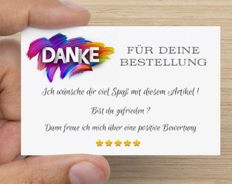 50x Business Karten / Danke für deine Bestellung