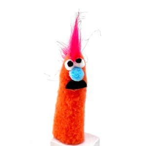 Lil Beasties Orange Nylafleece Monster Finger Puppets by Caedarbrook Art Studio image 1