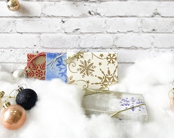 Snowflake Gift Card Holder Boxes – Holiday 4-Pack with Pop-Up