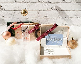 Gift Card Holder Boxes - Cozy Christmas with Popup Insert - 4 Pack