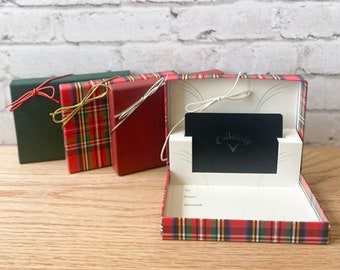 Gift Card Box Holders - Mad Plaid Popup Insert - 4 Pack
