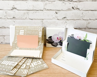 Pop Up Gift Card Holders - Spa Day 6-Pack Boxes and Folders