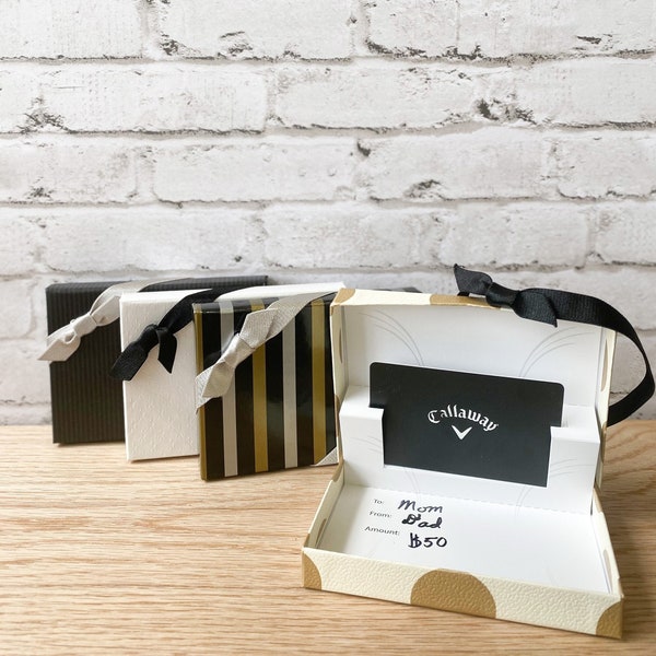 Gift Card Holder Boxes - Cocktail Hour Pop Up Insert 4-Pack with Ribbons