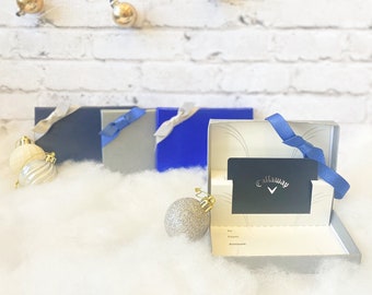Gift Card Holder Box - Happy Hannukah with Popup Insert 4-pack with Satin Stretch Ribbons