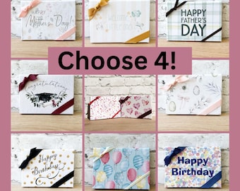 Watercolor Gift Card Box Set: Special Occasion 4-Pack with Pop-up Inserts