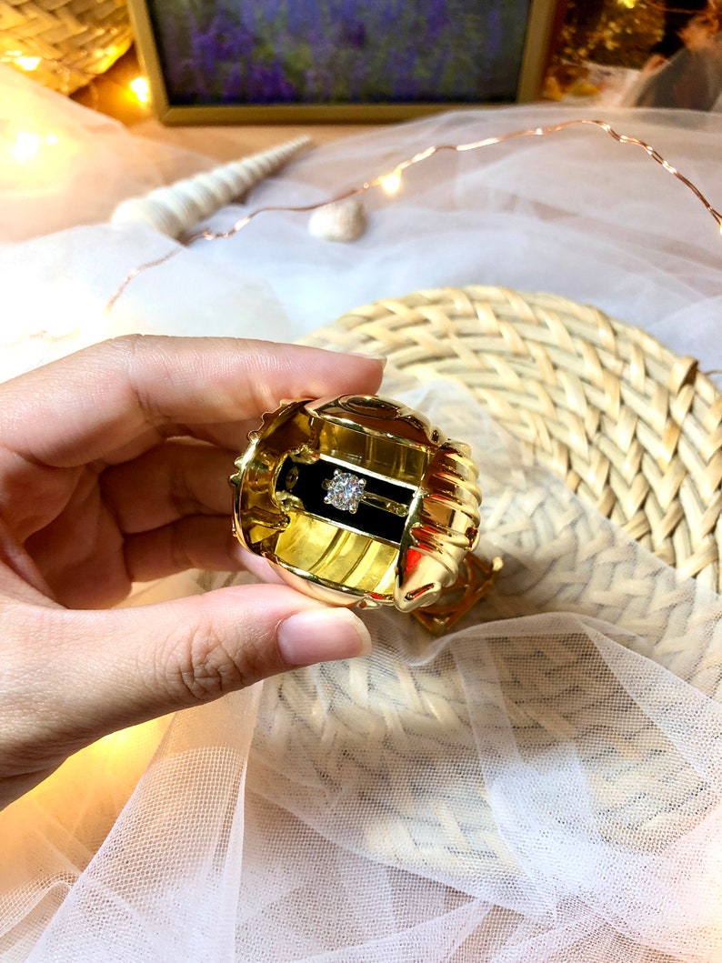 Golden Snitch Ring Box / Golden Snitch Ring Holder / Wedding Etsy