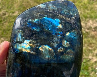 Polished Labradorite Freeform approx 1685 grams approx with Good Flash