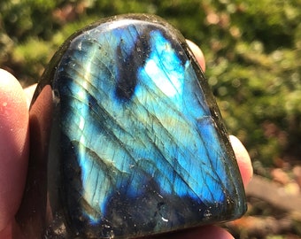 Polished Labradorite Freeform Good Flash 215 grams