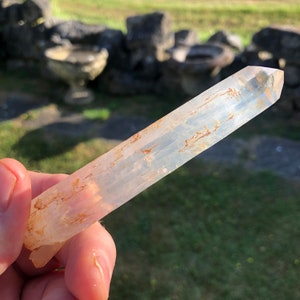 Golden Healer Blue Mist Lemurian Quartz Point
