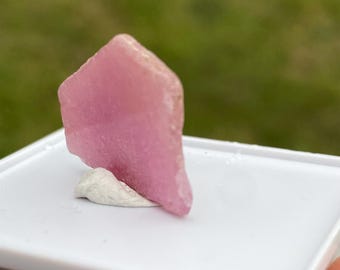 Thin Pink Ruby Slice approx 2 grams