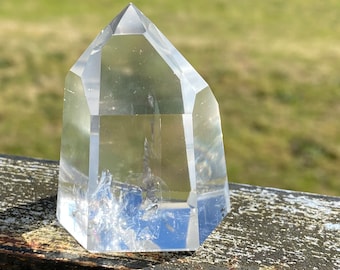 Polished Clear Quartz Crystal Standing Point 75 grams approx
