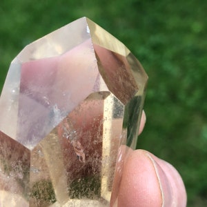 Polished and Facetted Citrine Point approx 78 grams image 7