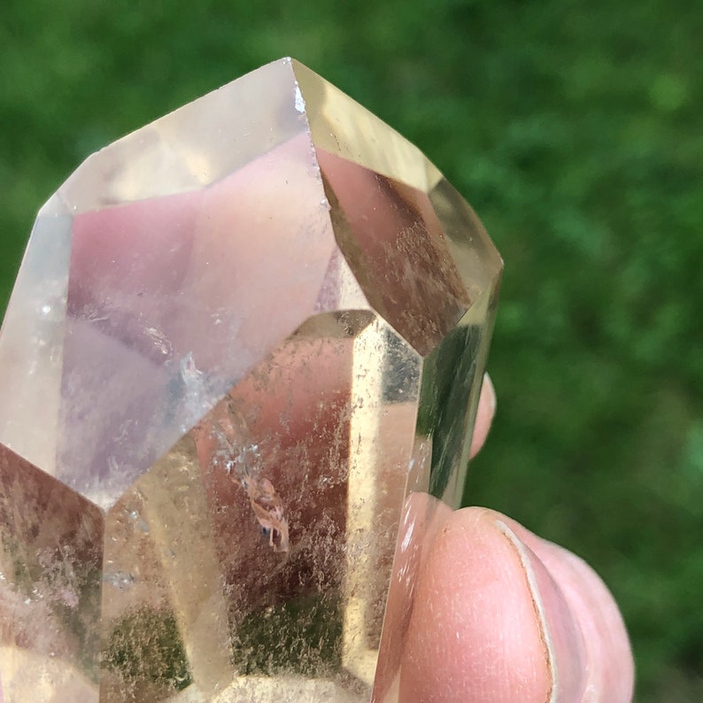 Polished and Facetted Citrine Point approx 78 grams image 7
