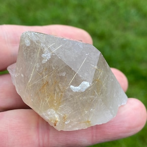 Quartz rutilé naturel à double pointe - Rutile doré - environ 105 g