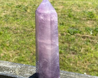 Large Purple Fluorite Polished Point approx 540 grams