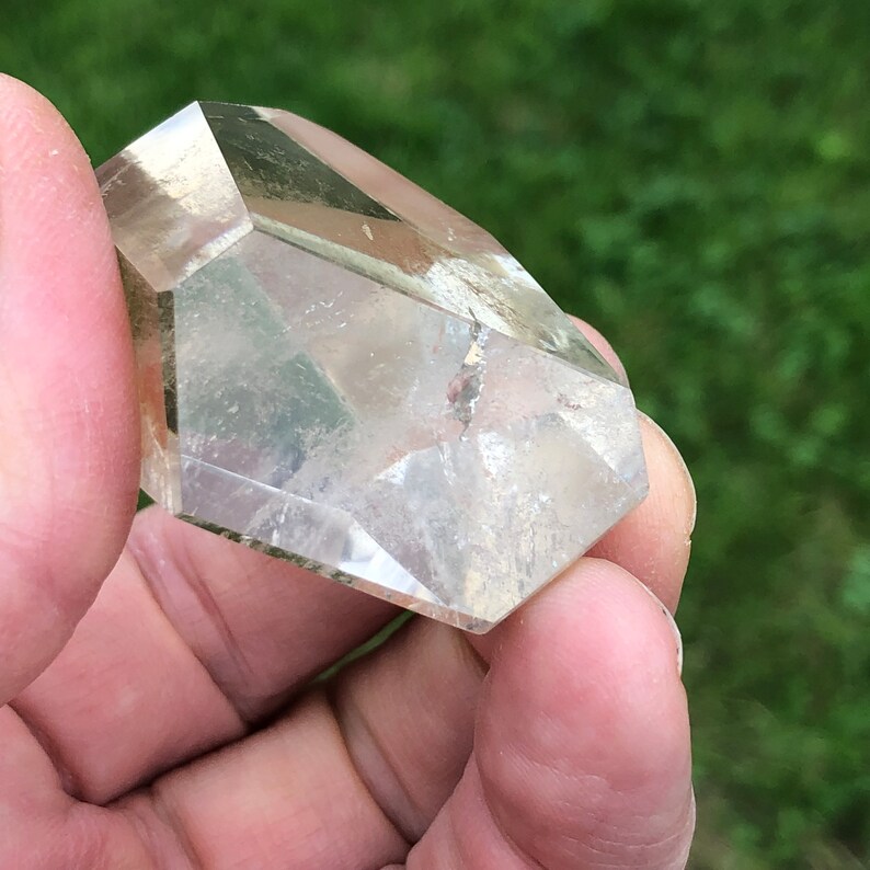 Polished and Facetted Citrine Point approx 78 grams image 6