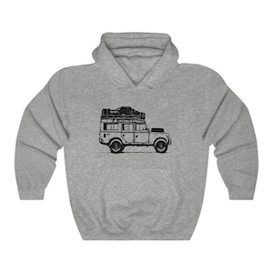 Ink Land Rover Defender - Unisex Heavy Blend Hooded Sweatshirt