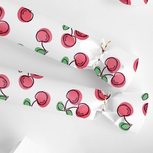 Cherries Wrapping Paper - Fruit Wrapping Paper, Fruit Gift Wrap, Baby Wrapping Paper, Cherry Paper, Garden Gift, Fruit Birthday Wrap Paper