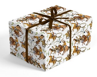 Papier do pakowania w stylu kowbojskim – papier do pakowania w stylu western, papier do pakowania w stylu rodeo, papier do pakowania prezentów w stylu western, papier do pakowania w stylu country, papier do pakowania z motywem konia