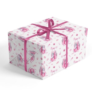 Inpakpapier ballet - dansend inpakpapier, balletcadeaus voor meisjes, inpakpapier ballerina, roze balletpantoffels, cadeauverpakking danseres