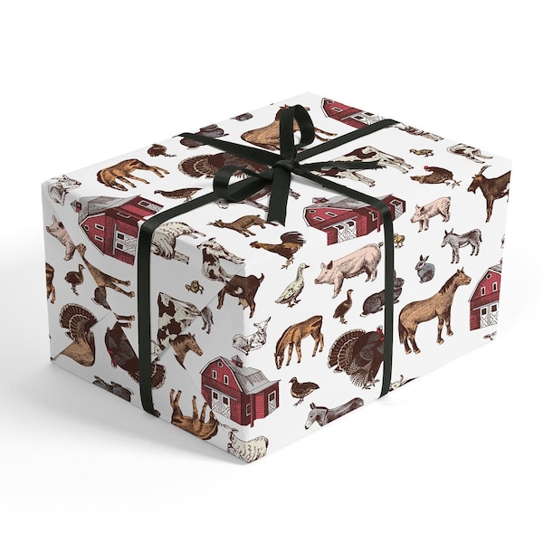 Cow Wrapping Paper Etsy