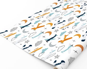 Airplane Wrapping Paper - Airplane Gift Wrap, Plane Wrapping Paper, Aviation Gifts, Baby Boy Wrapping Paper, Aviation Wrapping Paper