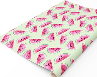 Watermelon Wrapping Paper - Fruit Wrapping Paper, Fruit Birthday, Watermelon Gift Wrap, One in a Melon, Watermelon Birthday, Fruit Gift Wrap