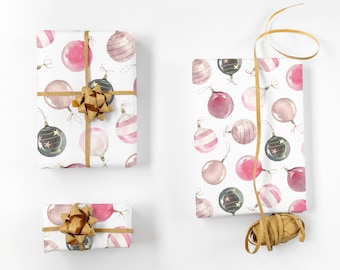 Papel de regalo navideño - Papel de regalo para adornos, Papel de regalo festivo, Papel de regalo navideño rosa, Papel de regalo rosa, Papel de regalo navideño