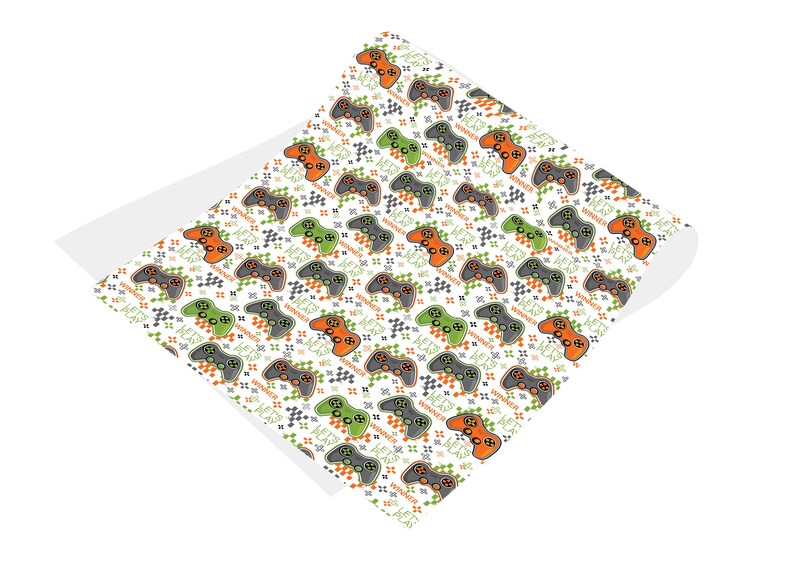 Gamer Wrapping Paper Video Game Wrapping Paper Birthday - Etsy