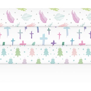 Pastel Christmas Wrapping Paper Bundle Wrapping Paper Christmas, Christian Wrapping Paper, Holiday Wrapping Paper, Pastel Gift Wrap image 6