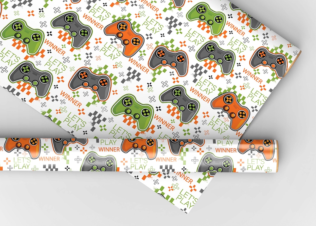 Gamer Wrapping Paper Video Game Wrapping Paper Birthday Etsy