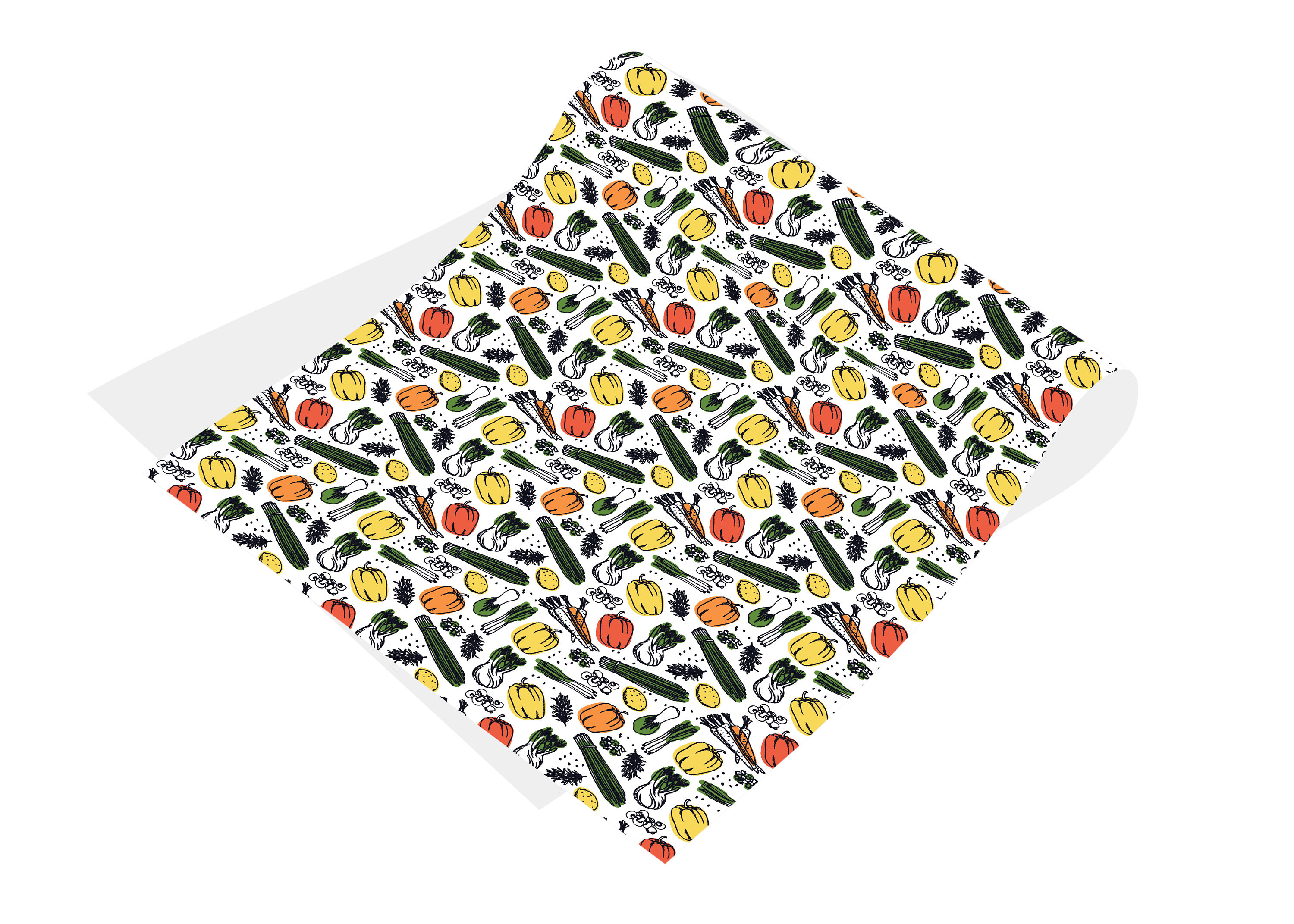 Vegetable Wrapping Paper Veggie Wrapping Paper Vegetable Etsy