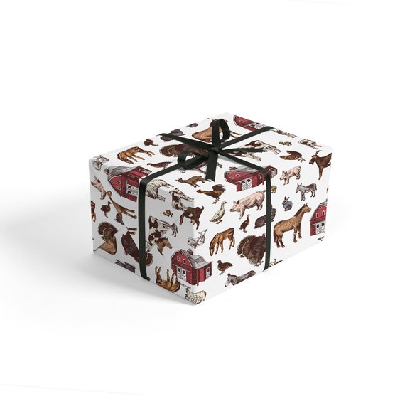 Farm Wrapping Paper - Cow Wrapping Paper, Farm Animal Wrapping Paper, Farm Gift, Baby Wrapping Paper, Western Wrapping Paper, Country Gifts