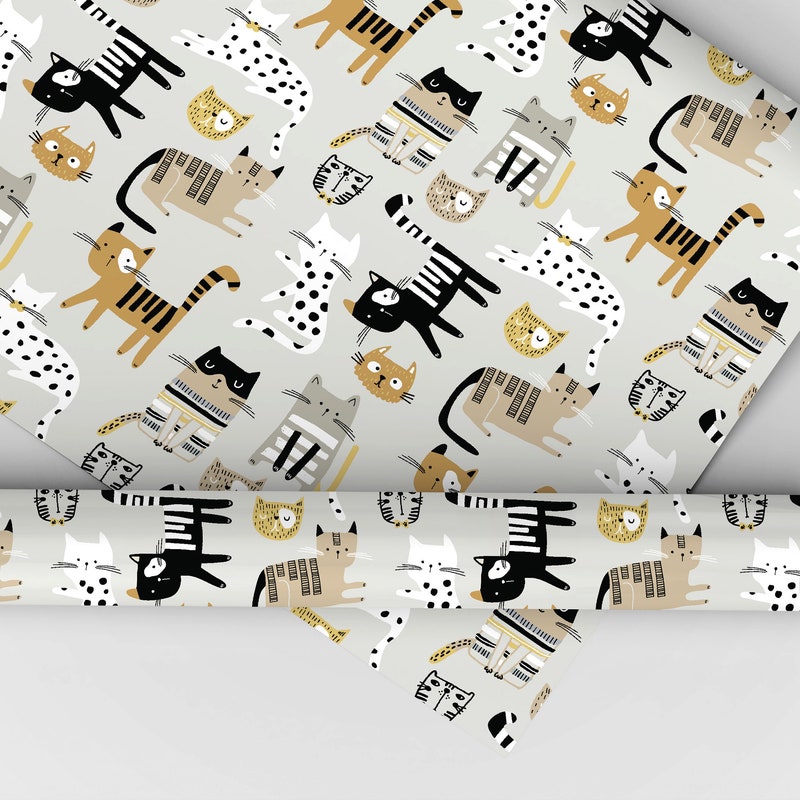 Cat Wrapping Paper - Etsy