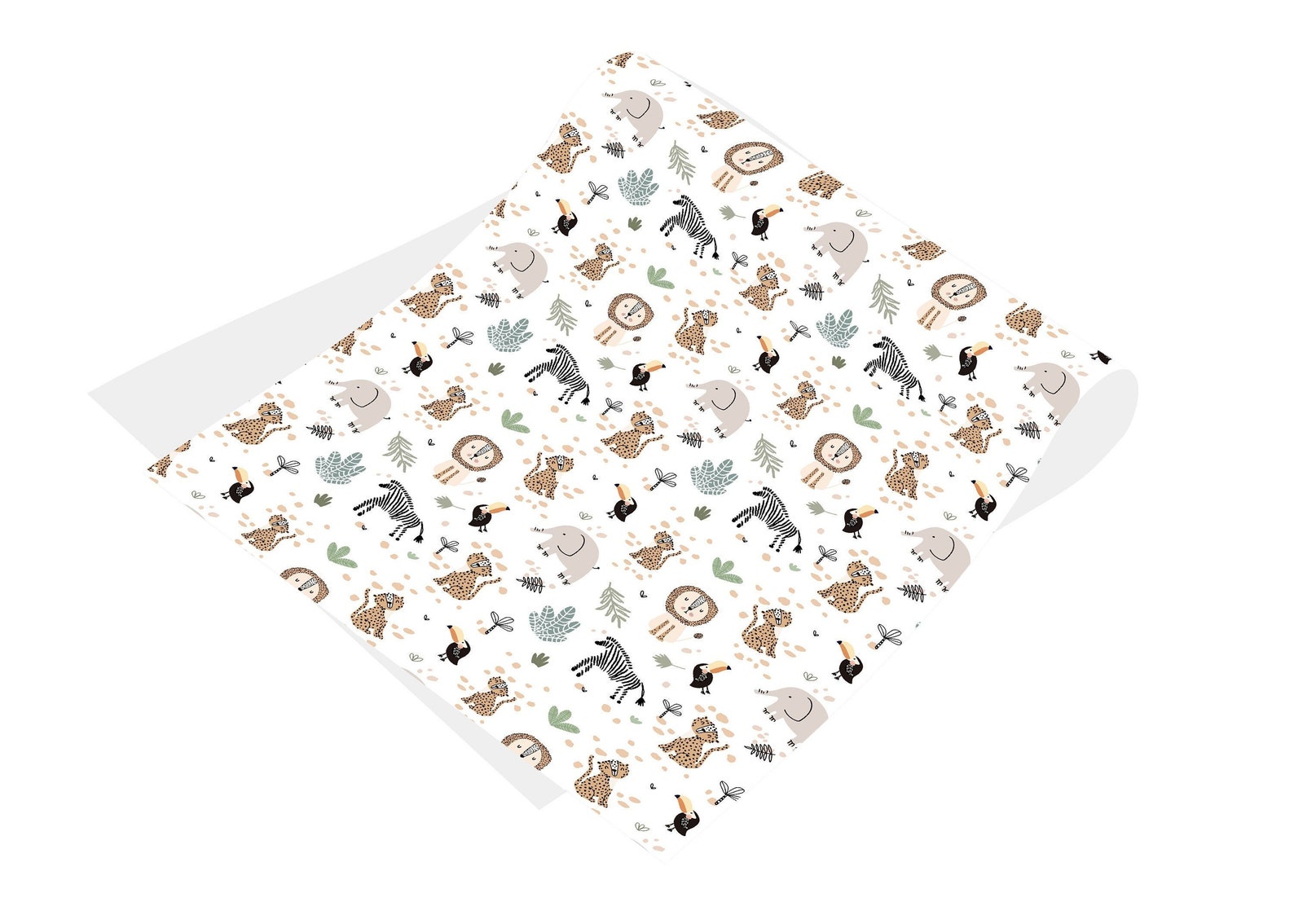 12 Sheets 20x27 Inch Animal Prints Wrapping Paper Zambia