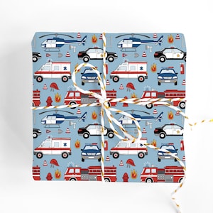 Carta da regalo per polizia e camion dei pompieri - Carta da regalo per polizia, carta da regalo per camion dei pompieri, regalo per pensionamento della polizia, carta da regalo per pompieri