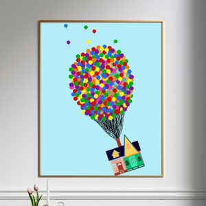 Disney Up Poster Decor, Printable Wall Art, Home Wall Art Decor, Digital Print, Instant Download
