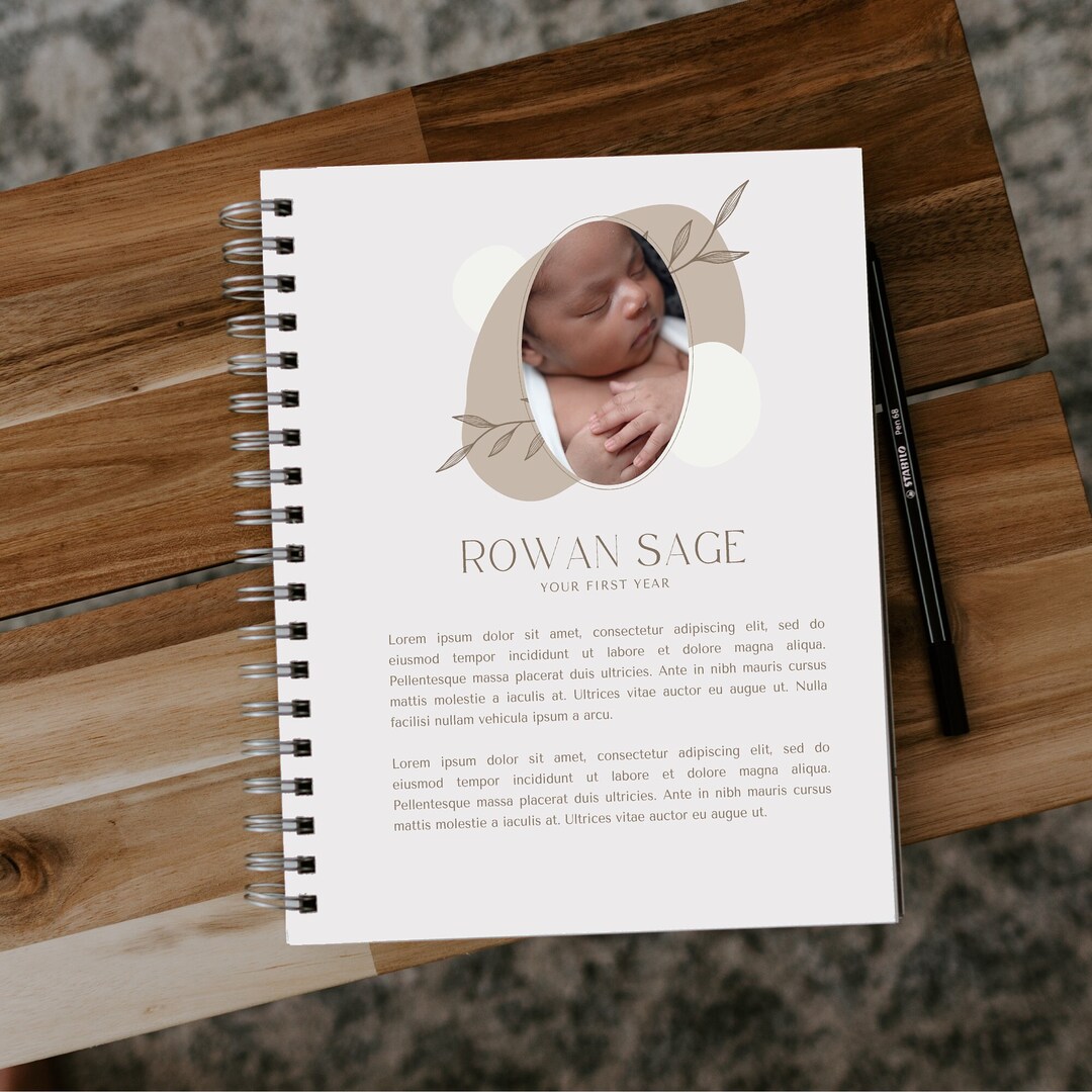 Editable Memory Book for Baby Photo Album Template Picture Album