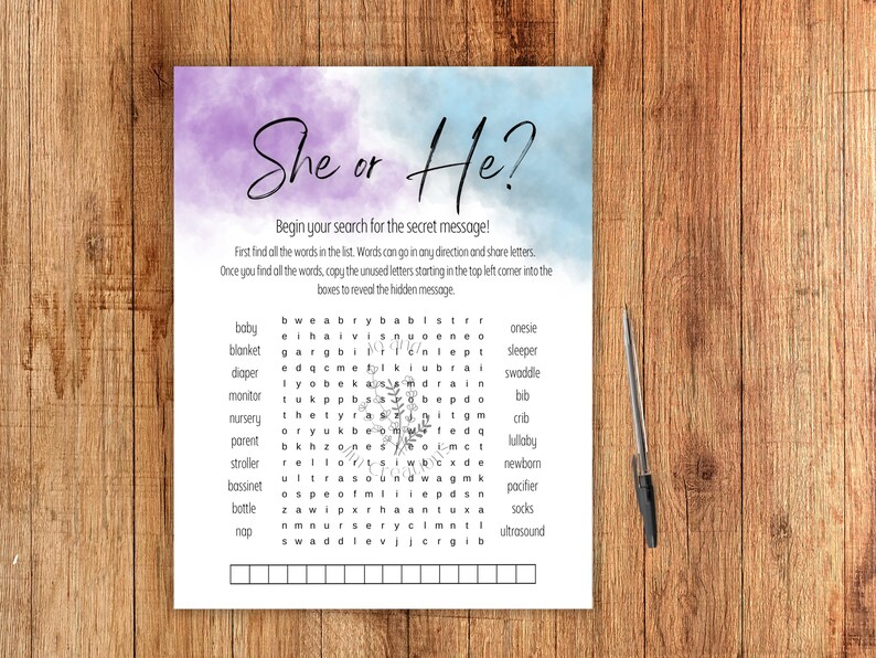 Guess the Gender Reveal Ideas Gender Reveal Party He or She Fun ...