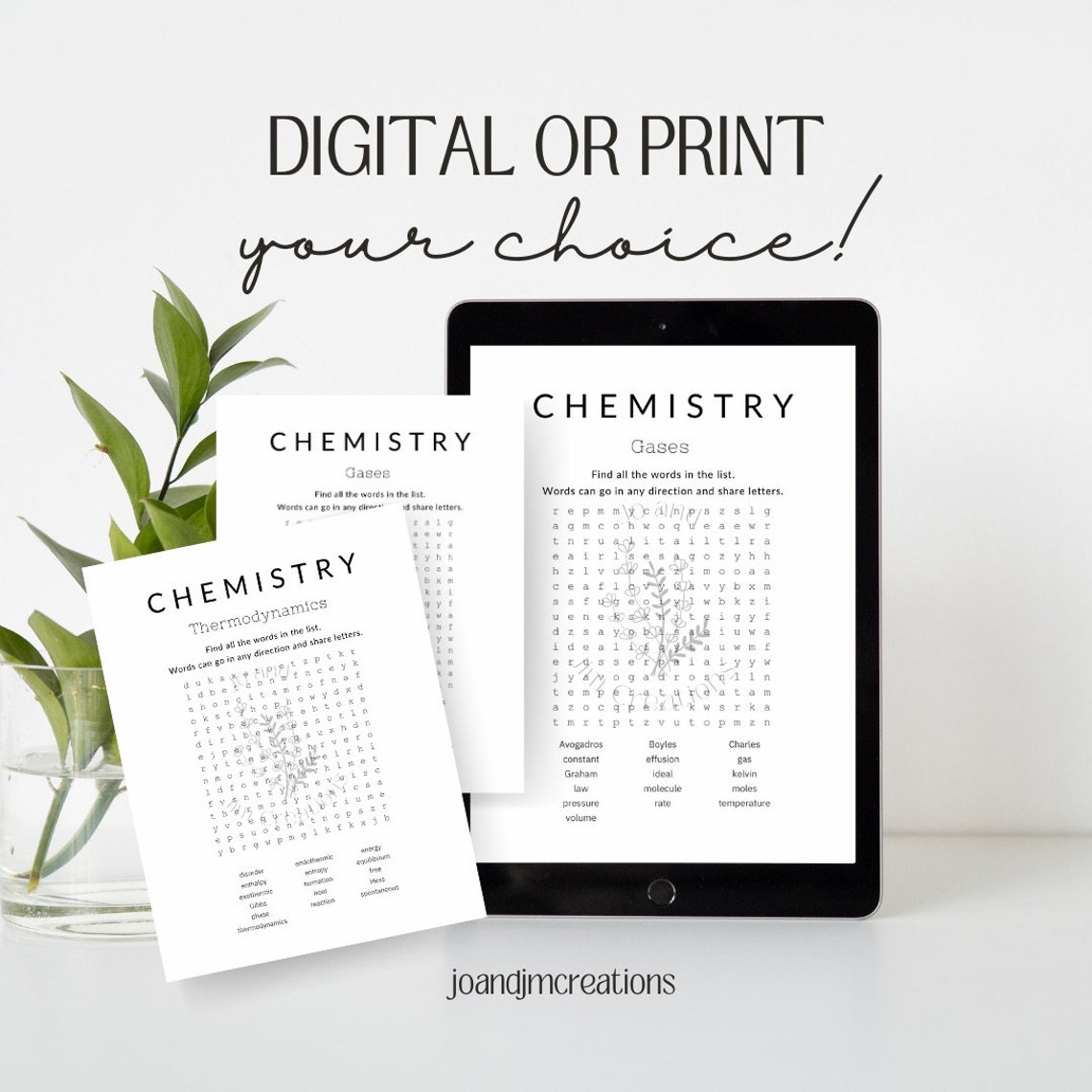 Printable Science Classroom Activity Chemistry Worksheet Etsy