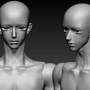 BJD head ball jointed doll male 3d stl for print