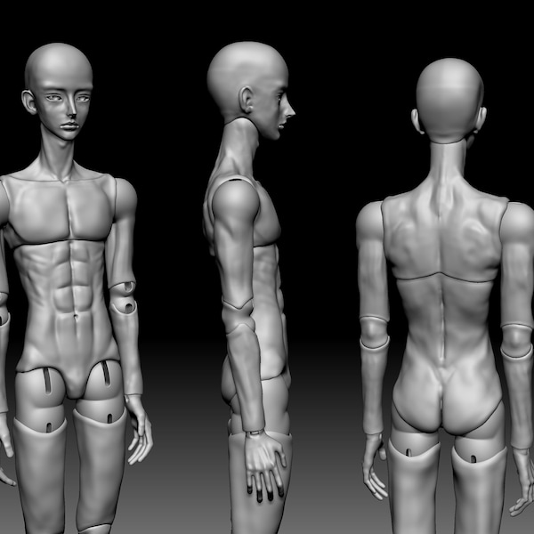 Bjd ball jointed doll stl male boy model Josh 3d stl for print