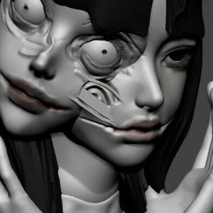 BJD Girl doll inspired -Tomie by Junji Ito- doll 3d art stl for print