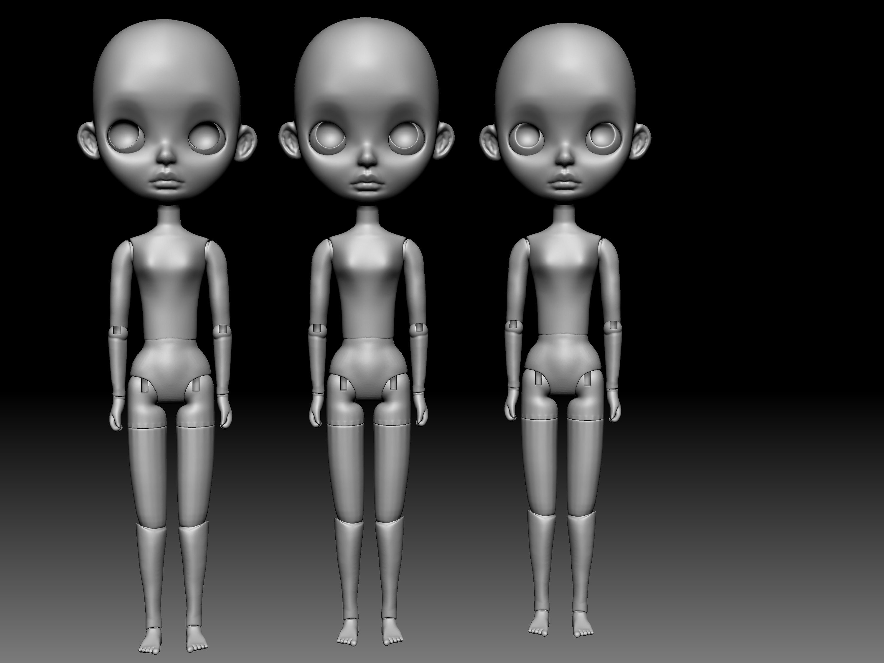 BJD Doll Art Inspired in Blythe 3d Stl Rchive for Print - Etsy